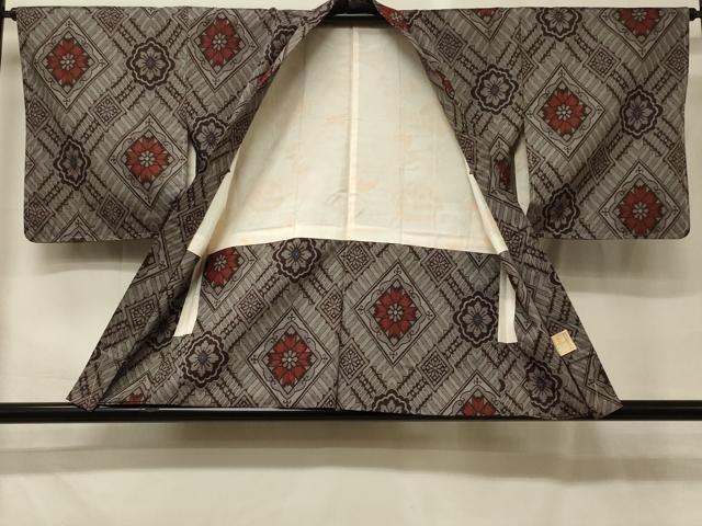 平和屋着物#大島紬 羽織 花菱文 証紙付き 正絹 逸品 未使用 CABH6804in