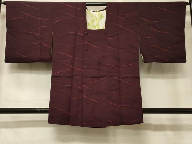 平和屋着物#道行コート 地紋起こし 竹 正絹 逸品 CABH6812in
