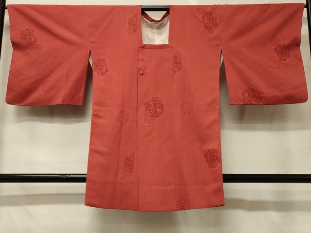 平和屋着物#道行コート 地紋起こし 絵皿花文 正絹 逸品 CABH6815in