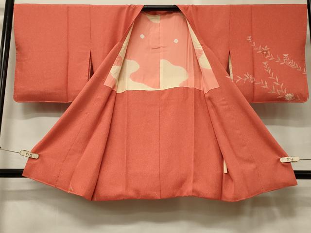 平和屋着物#道行コート 枝花文 金彩 正絹 逸品 CABH6816in