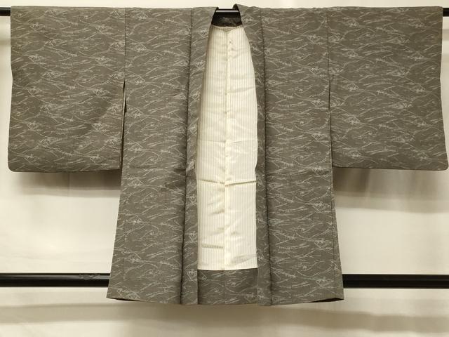 平和屋着物#羽織 お召地 草葉文 正絹 逸品 CABH6818in
