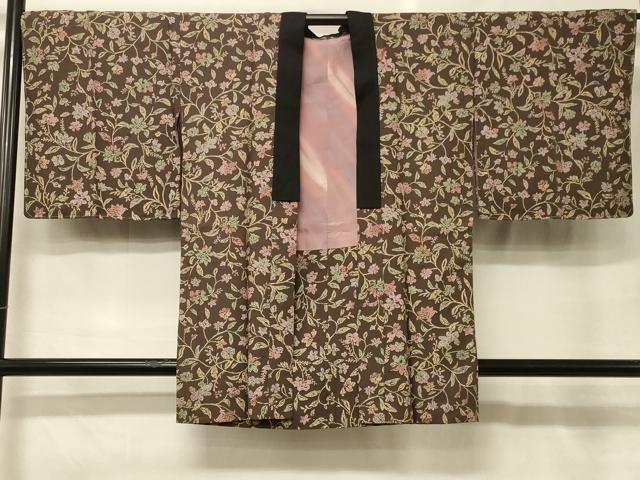平和屋着物#羽織 ろうけつ染め 草花文 正絹 逸品 未使用 CABH6820in