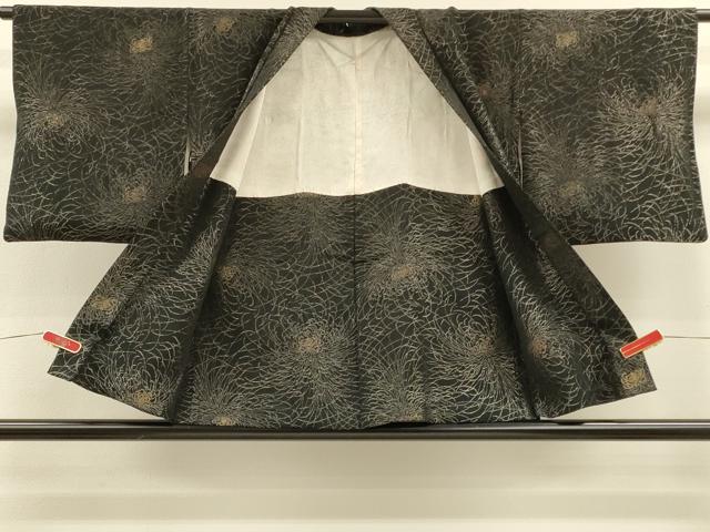 平和屋着物#羽織 寿光織 乱菊 黒地 金銀糸 正絹 逸品 CABH6822in