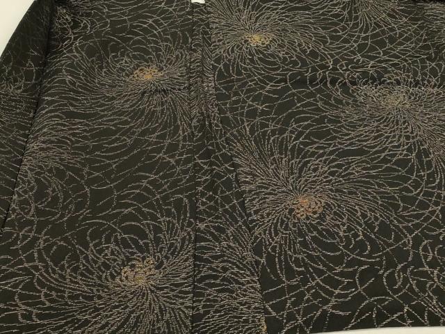 平和屋着物#羽織 寿光織 乱菊 黒地 金銀糸 正絹 逸品 CABH6822in