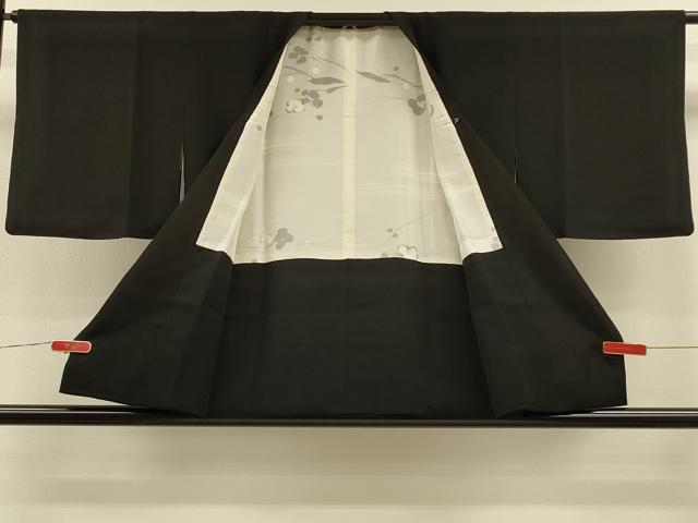 平和屋着物#道行コート 寿光織 風景文 黒地 金銀糸 正絹 逸品 CABH6827in