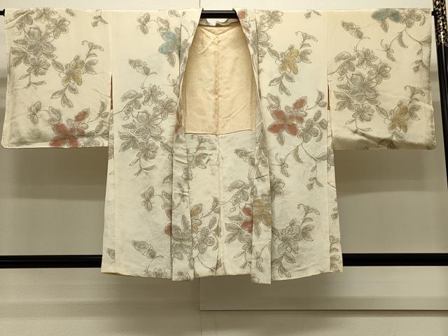 平和屋着物#羽織 寿光織 草花文 金銀糸 正絹 逸品 CABH6853in