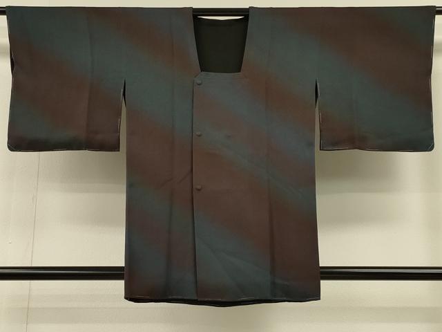 平和屋着物∞道行コート リバーシブル 斜線文 暈し染め 正絹 逸品 未使用 CABH6864in
