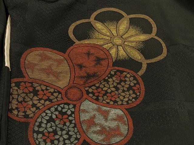 平和屋着物#羽織 寿光織 吉祥舞花文 黒地 金糸 正絹 逸品 CABH6889in