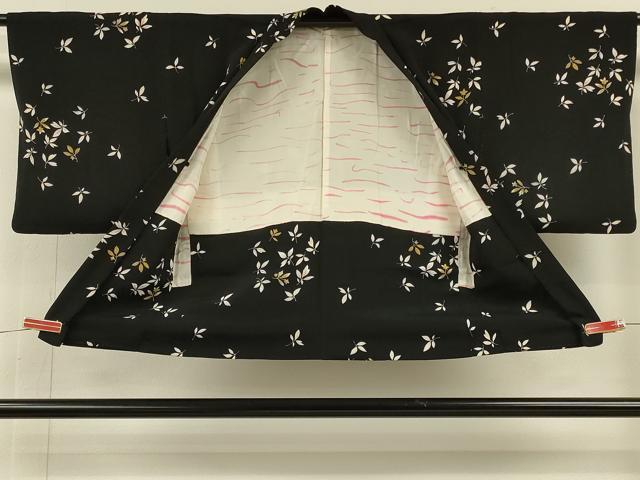 平和屋着物#羽織 舞葉文 黒地 正絹 逸品 CABH6895in