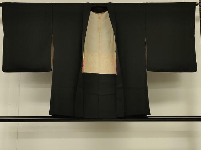 平和屋着物#羽織 寿光織 乱菊 黒地 金銀糸 正絹 逸品 CABH6897in