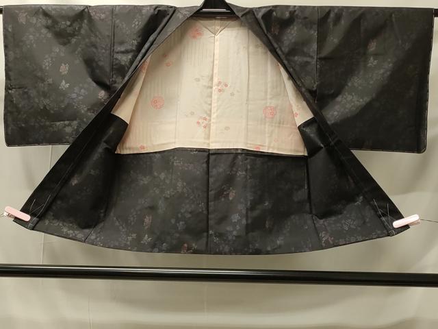 平和屋着物#本場大島紬 羽織 舞蝶花文 正絹 逸品 未使用 CABH6905in