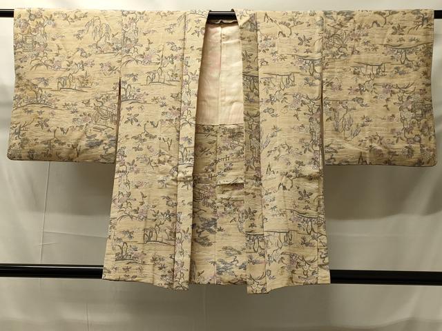 平和屋着物#羽織 風景草花文 暈し染め 金彩 正絹 逸品 CABH6908in