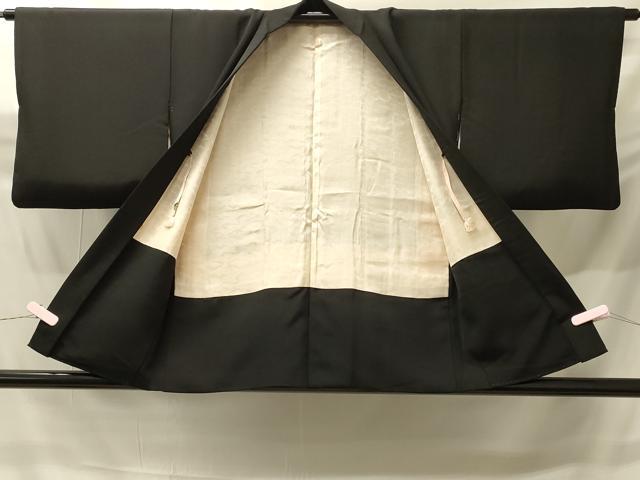 平和屋着物#羽織 寿光織 枝葉文 黒地 銀糸 正絹 逸品 CABH6915in