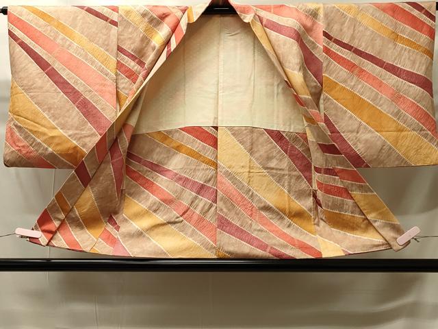 平和屋着物#羽織 絞り 斜線文 正絹 逸品 CABH6918in