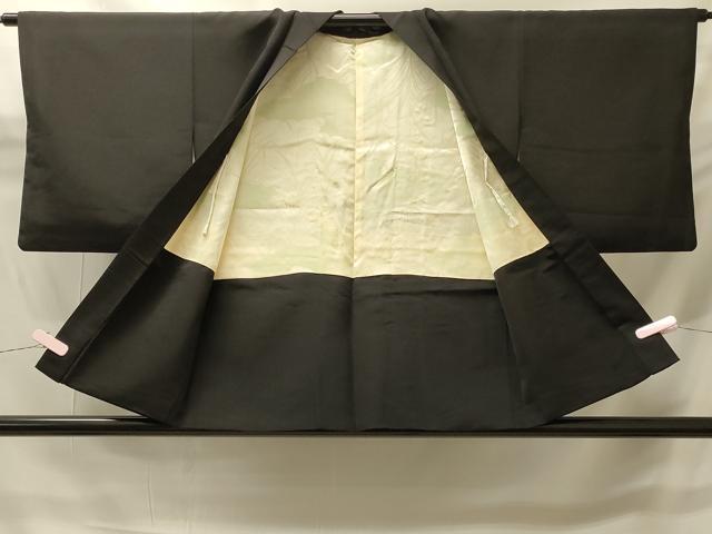 平和屋着物#羽織 総刺繍 枝花文 黒地 金糸 正絹 逸品 CABH6934in