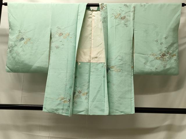 平和屋着物#羽織 寿光織 流水草花文 金銀糸 正絹 逸品 CABH6943in