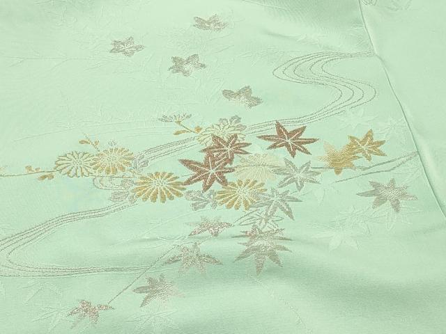 平和屋着物#羽織 寿光織 流水草花文 金銀糸 正絹 逸品 CABH6943in
