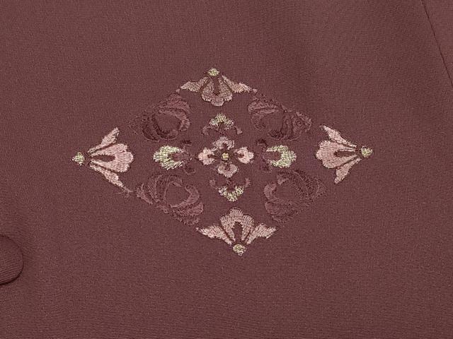 平和屋着物#道行コート 総刺繍 エ霞花菱文 銀糸 ロング丈 正絹 逸品 CABH6949in