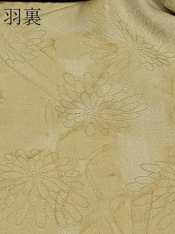 平和屋着物#羽織 寿光織 南天文 黒地 金糸 正絹 逸品 CABH6951in