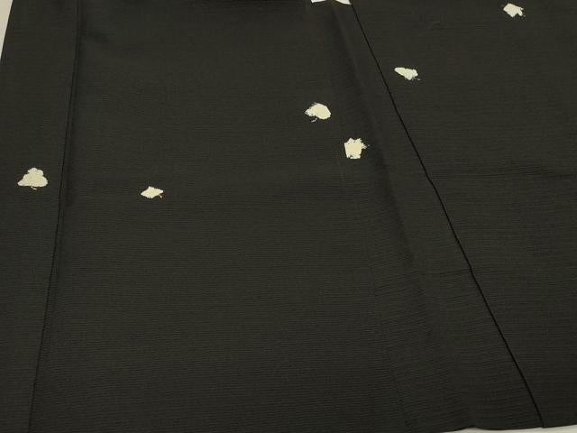 平和屋着物#羽織 絞り 舞花文 黒地 正絹 逸品 CABH6953in