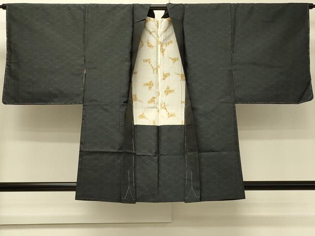平和屋着物#本場大島紬 羽織 松皮菱文 正絹 逸品 未使用 CABH6963in
