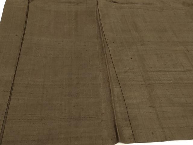 平和屋着物#男性 紬 長羽織 媚茶色 正絹 逸品 CABH6977in