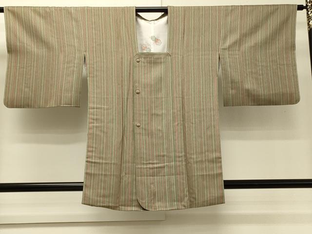 平和屋着物#道行コート 縞 正絹 逸品 CABH6980in