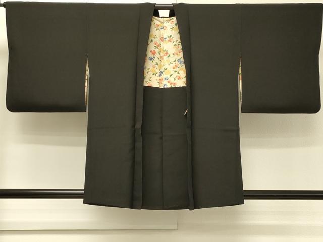 平和屋着物#羽織 寿光織 遠山風景文 黒地 金銀糸 正絹 逸品 CABH6987in