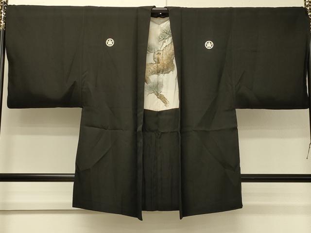 正絹 逸品 黒紋付 平和屋 : 長羽織 平和屋着物∞男性 男性和服