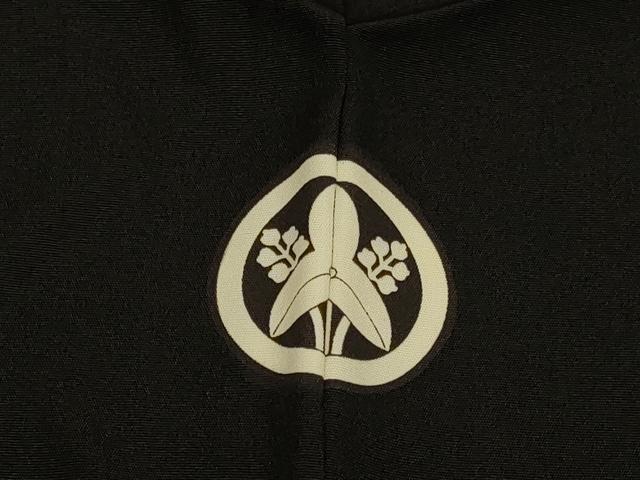 平和屋着物#男性 長羽織 黒紋付き 正絹 逸品 CABH6989in