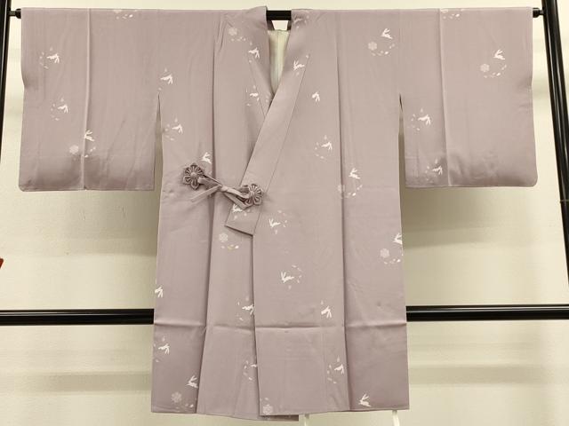 平和屋着物∞道中着 兎舞桜文 ロング丈 正絹 逸品 未使用 CABH6991in