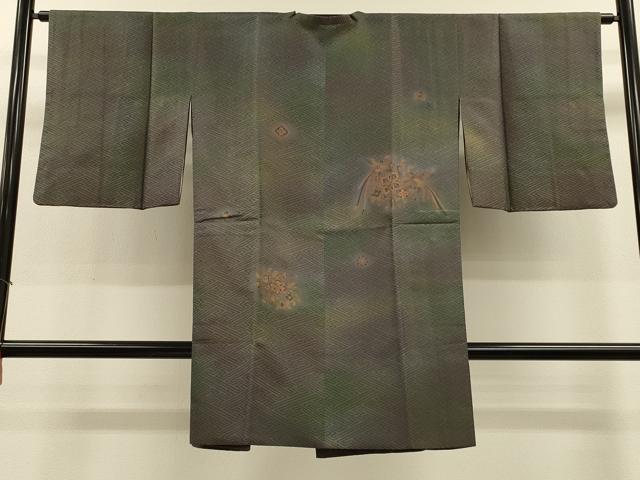 平和屋着物∞道行コート 鳳凰正倉院花文 暈し染め ロング丈 正絹 逸品 CABH6993in