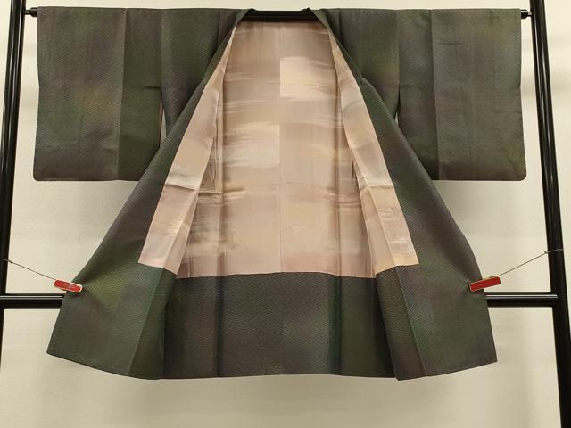平和屋着物∞道行コート 鳳凰正倉院花文 暈し染め ロング丈 正絹 逸品 CABH6993in