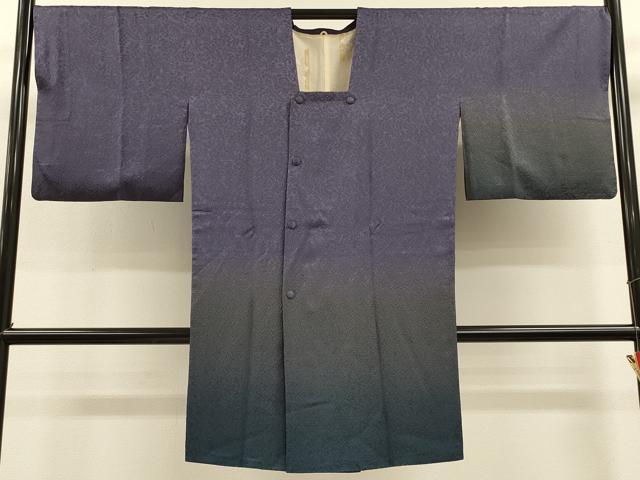 平和屋着物∞道行コート 草花地紋 暈し染め ロング丈 正絹 逸品 CABH6994in