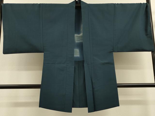 平和屋着物∞男性 長羽織 霞地紋 虫襖色 正絹 逸品 CABH7001in
