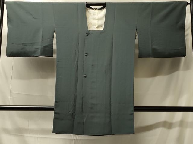 平和屋着物#道行コート 色無地 岩井茶色 ロング丈 正絹 逸品 CABH7004in