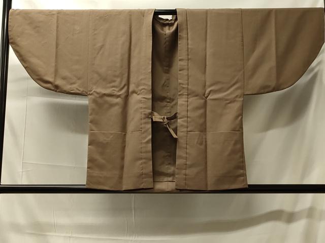 平和屋着物#男性 羽織 紬地 榛色 正絹 逸品 CABH7009in