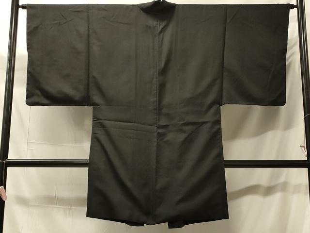 平和屋着物#男性 長羽織 黒紋付き 正絹 逸品 CABH7012in