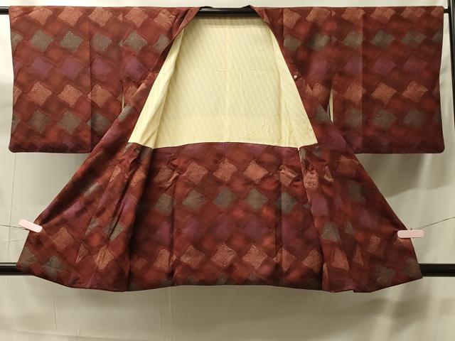 平和屋着物#道行コート 瓦文 暈し染め 正絹 逸品 CABH7016in