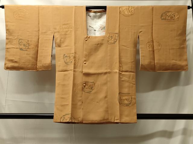 平和屋着物#道行コート 地紋起こし 陶器文 正絹 逸品 CABH7021in