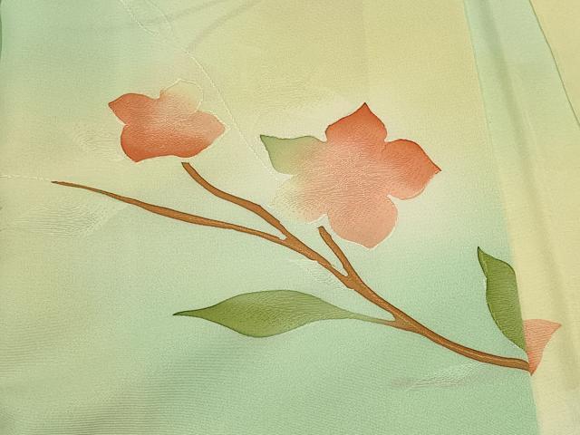 平和屋着物#羽織 地紋起こし 枝花文 暈し染め 正絹 逸品 未使用 CABH7032in