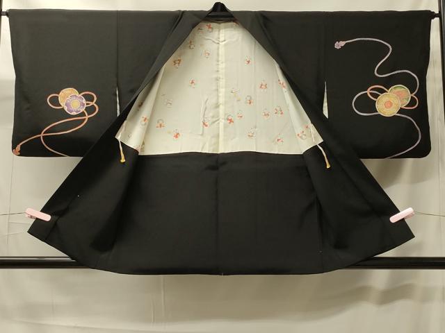 平和屋着物#羽織 鼓文 黒地 金彩 正絹 逸品 CABH7036in