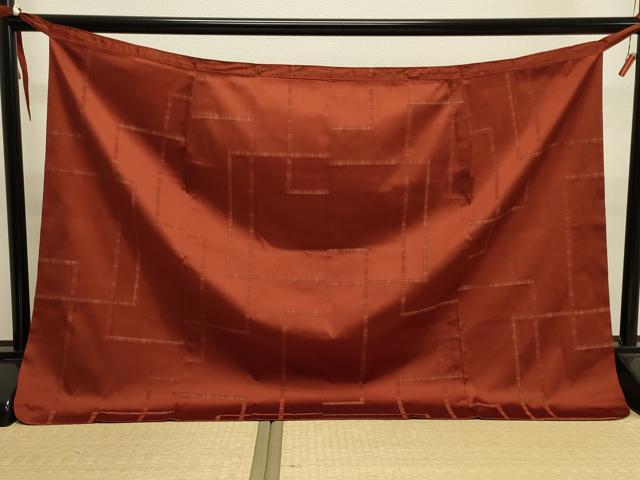 平和屋着物#道行コート 二部式 単衣 幾何学文様 正絹 逸品 未使用 CABH7044in