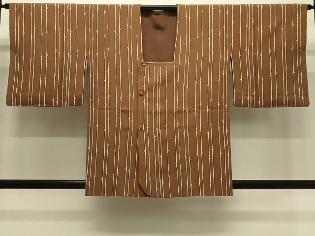 平和屋着物#道行コート 竹 正絹 逸品 CABH7049in