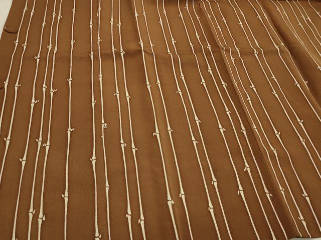 平和屋着物#道行コート 竹 正絹 逸品 CABH7049in