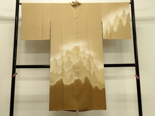 平和屋着物#ユネスコ世界遺産表現作家 白川丈山 道中着 遠山文 暈し染め ロング丈 正絹 逸品 CABH7067in