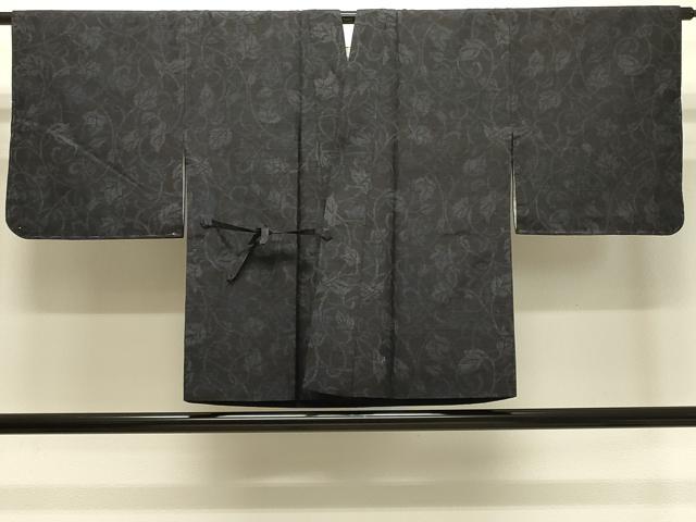 平和屋着物#結城紬 道中着 蔦の葉文 正絹 逸品 未使用 CABH7072in