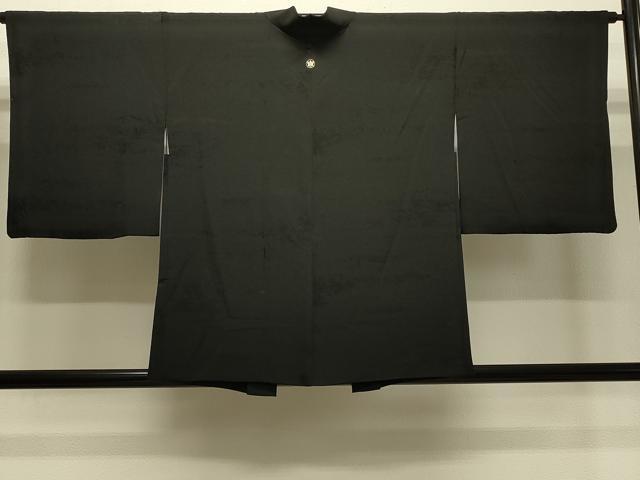 平和屋着物#羽織 霞地紋 黒地 正絹 逸品 CABH7080in
