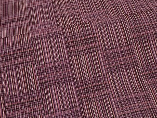 平和屋着物#道行コート 雨コート 格子 ロング丈 正絹 逸品 CABH7083in
