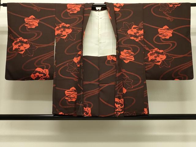 平和屋着物#羽織 鏡裏草花文 正絹 逸品 CABH7086in